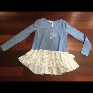 Matilda Jane sz 8 polka dot telescope top, NWT